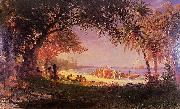Albert Bierstadt The Landing of Columbus Spain oil painting artist